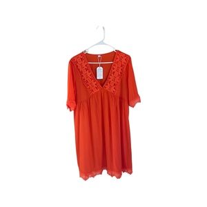 ORANGE BABYDOLL DRESS